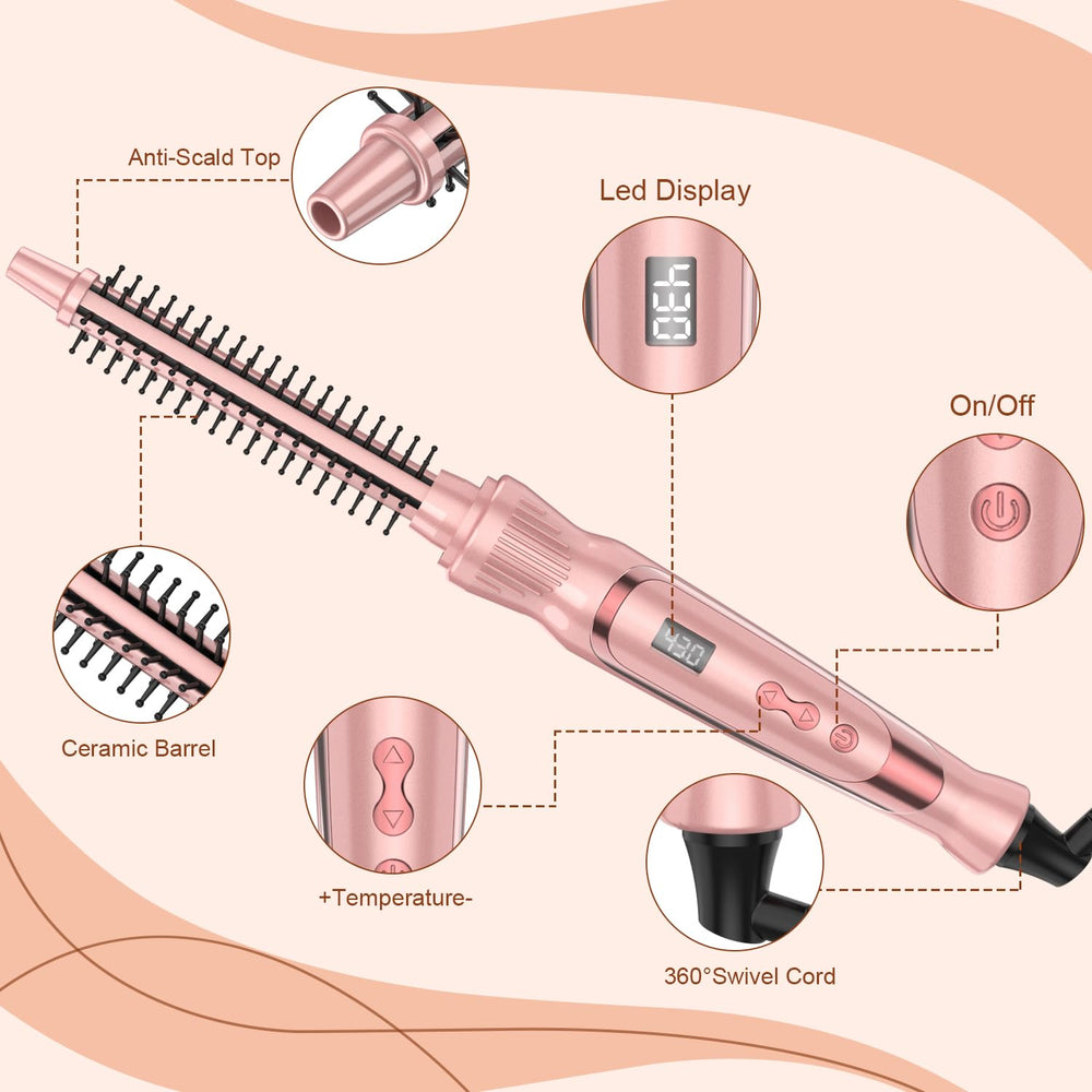 USHOW pink brush with 360° rotatable cord for flexible, reliable styling