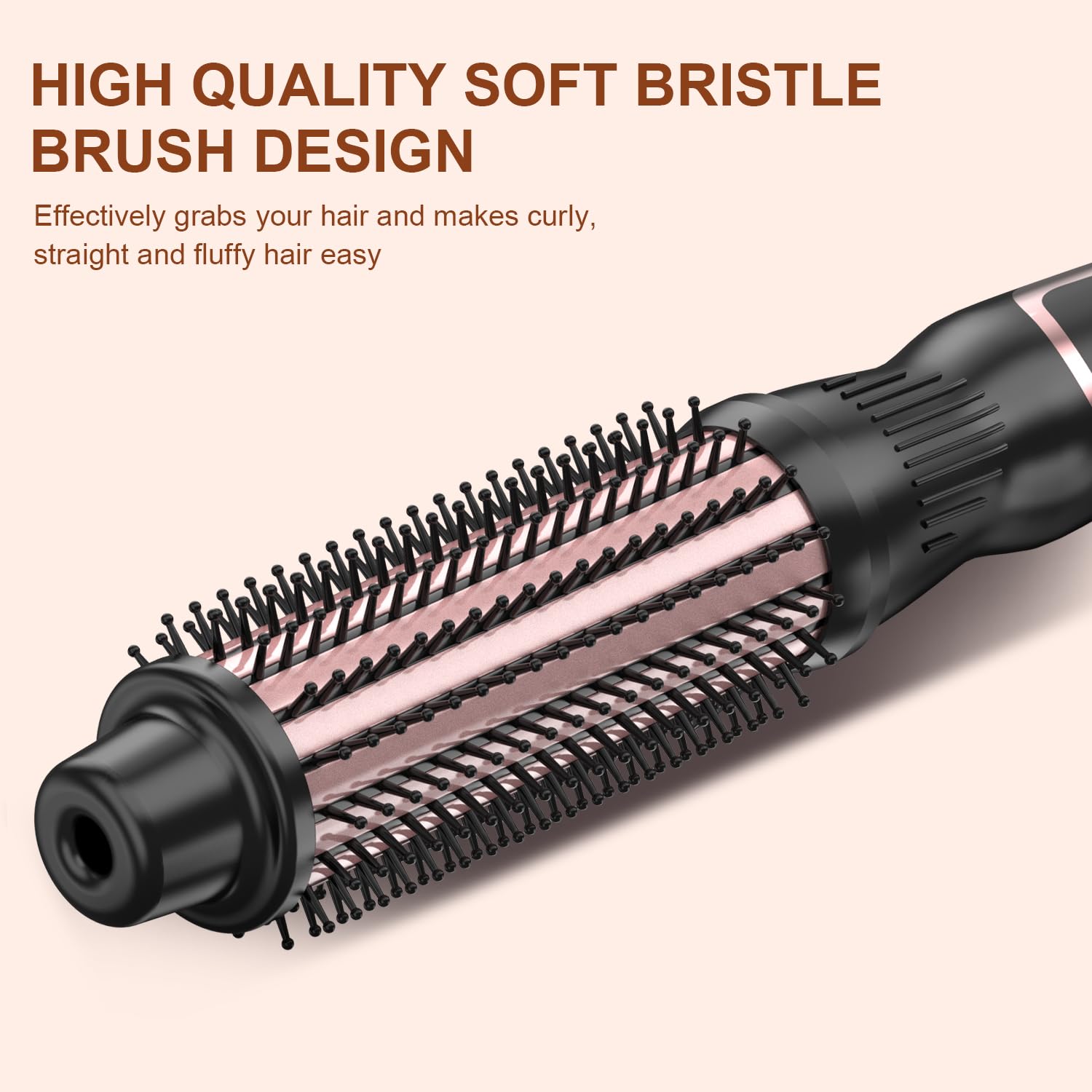 USHOW Thermal Brush featuring ionic technology for frizz control and shine.