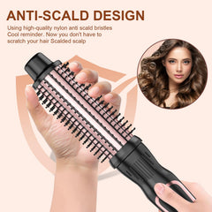 USHOW Thermal Brush close-up on rose-gold handle for easy, stylish everyday styling.