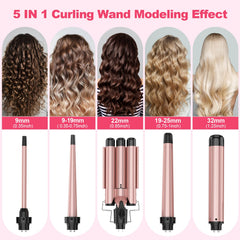 USHOW tourmaline ceramic barrel for frizz control and shine.