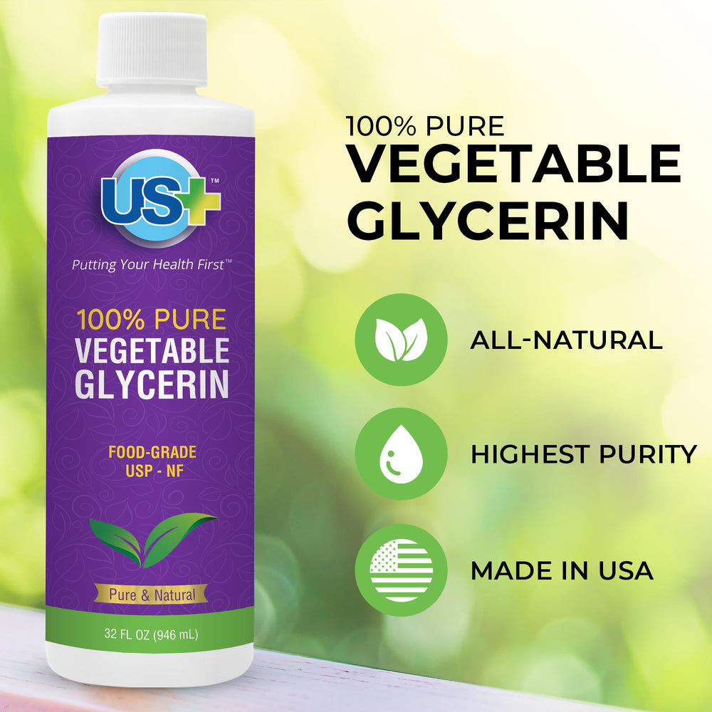 US+ glycerin pour demonstrates smooth application for hair care.