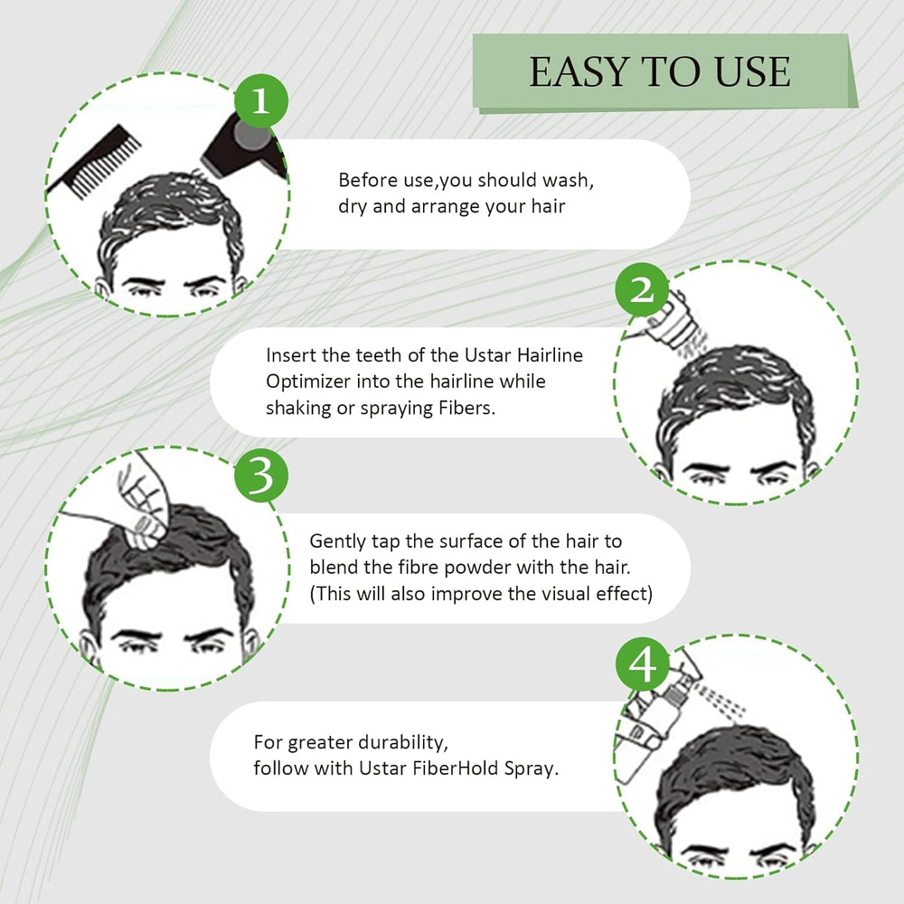 USTAR fiber texture close-up highlights natural look and blendability.