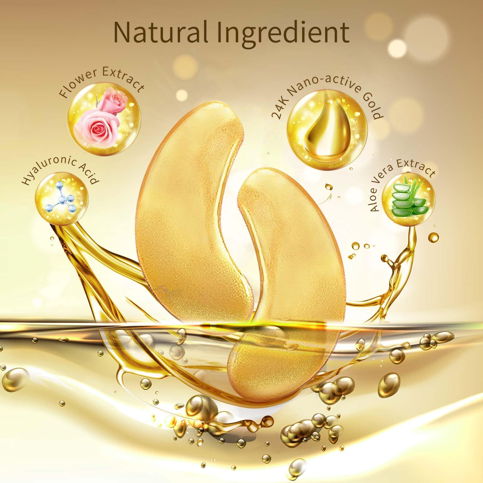 USTELIR Aloe vera under-eye patches provide gentle moisture for sensitive skin