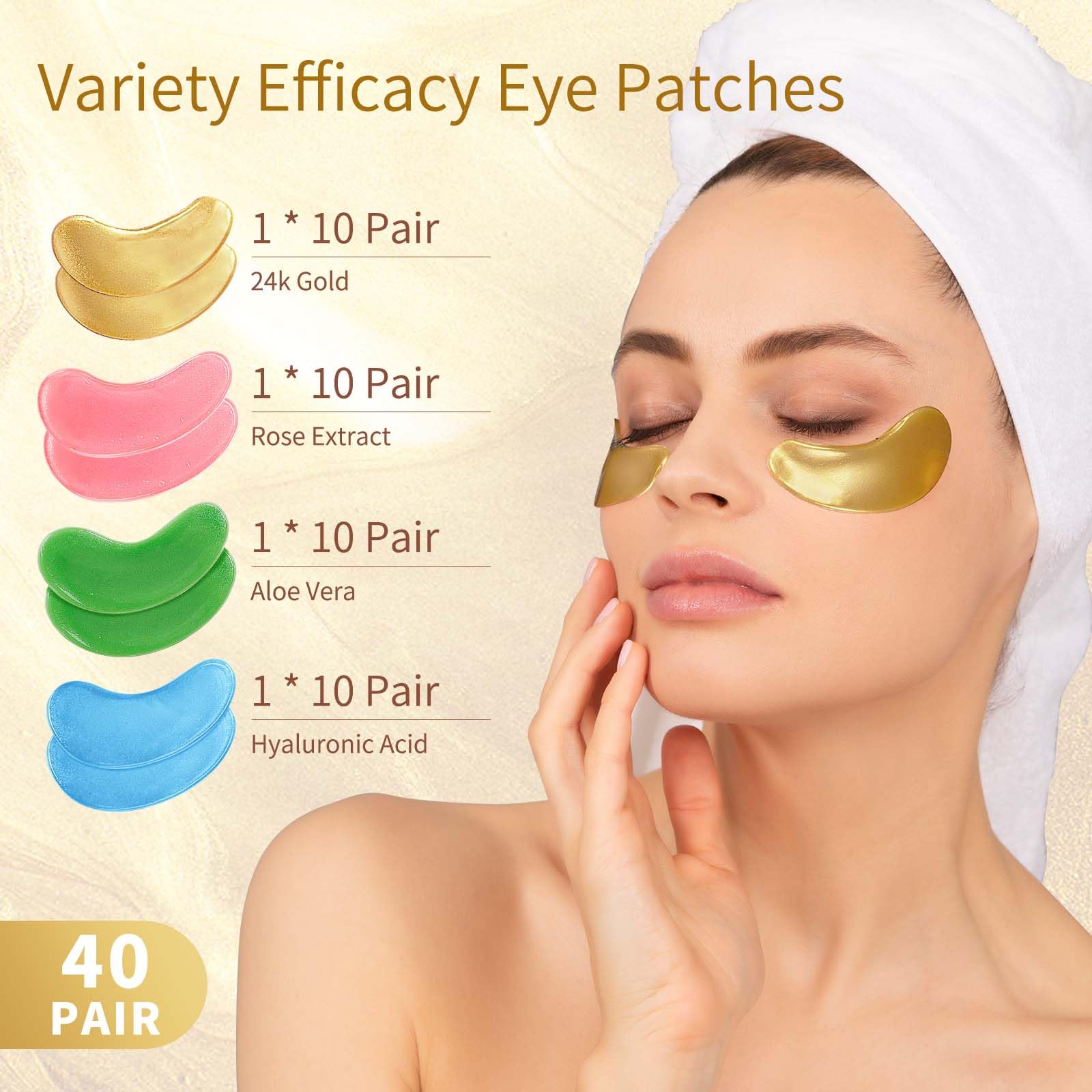 USTELIR Rose under-eye patches for refreshing, rested-looking eyes