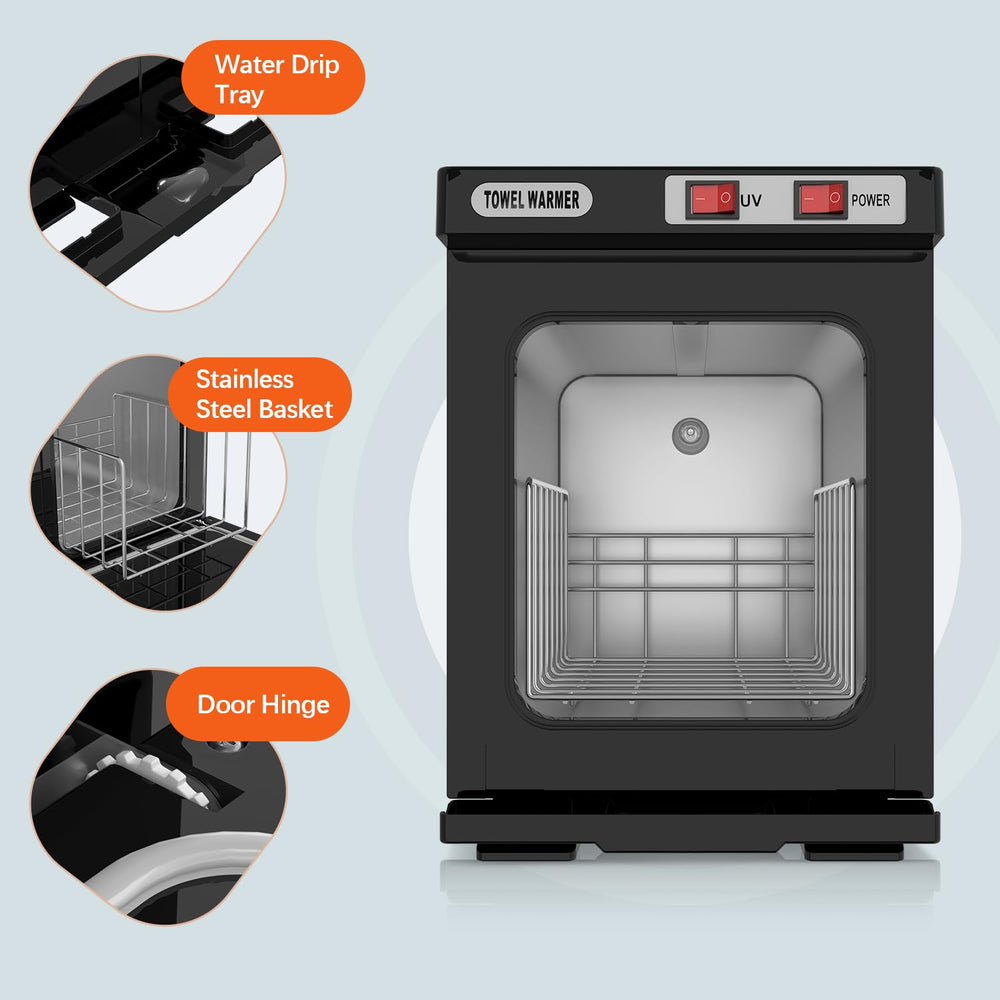 Utenzi Hot Towel Warmer interior shows efficient heating element.