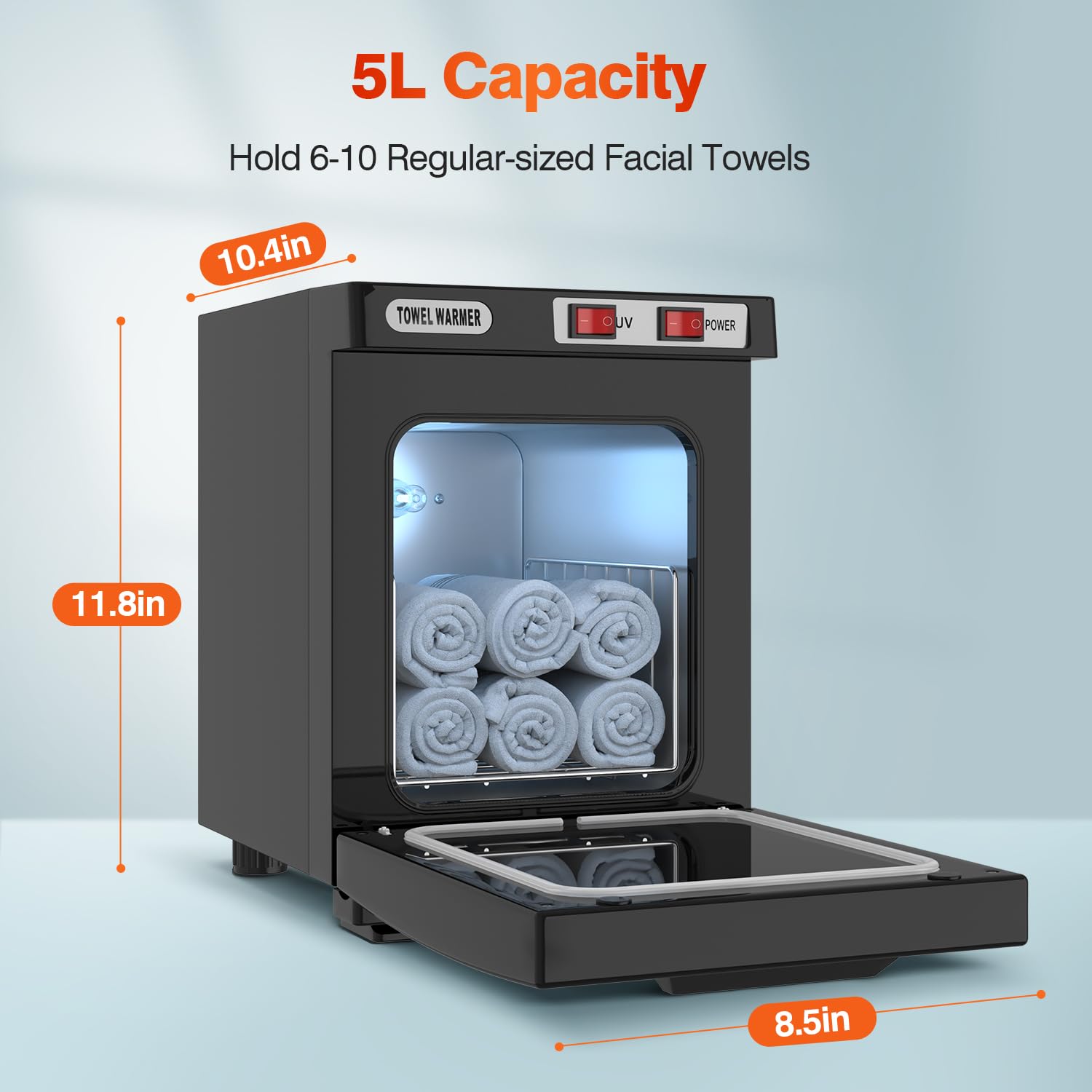 Utenzi Hot Towel Warmer low-profile design saves space.