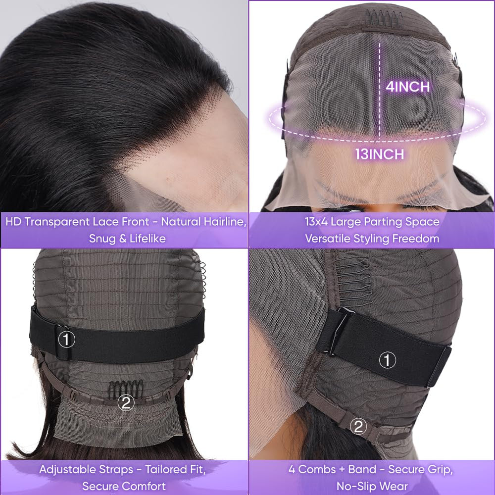 UTIDE Bob Wig 150 density straight view demonstrates fullness and natural silhouette.