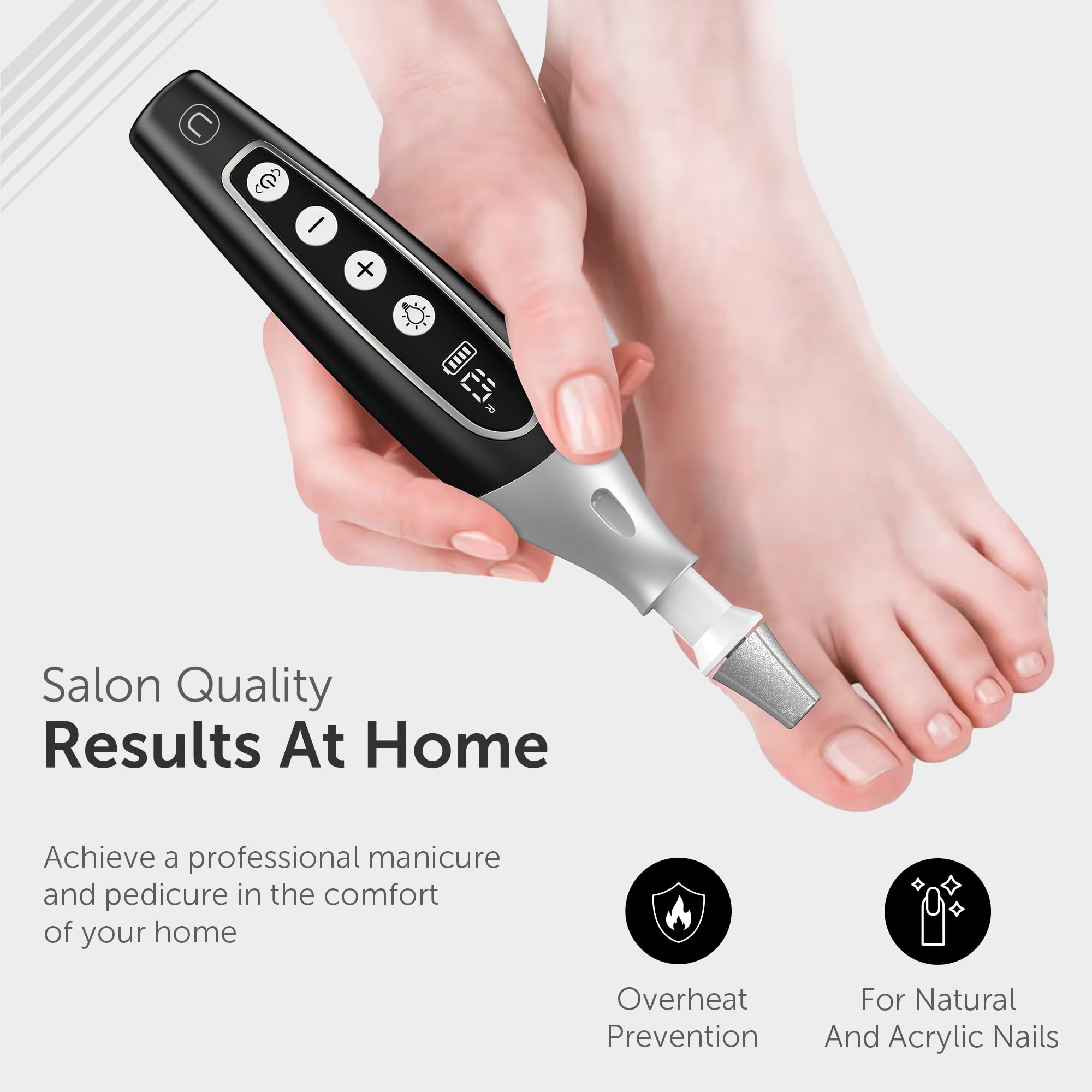 UTILYZE PediLux Pro dust shield helps keep cleanup minimal during use
