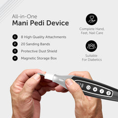 UTILYZE PediLux Pro built-in LED light illuminates nails for precise work