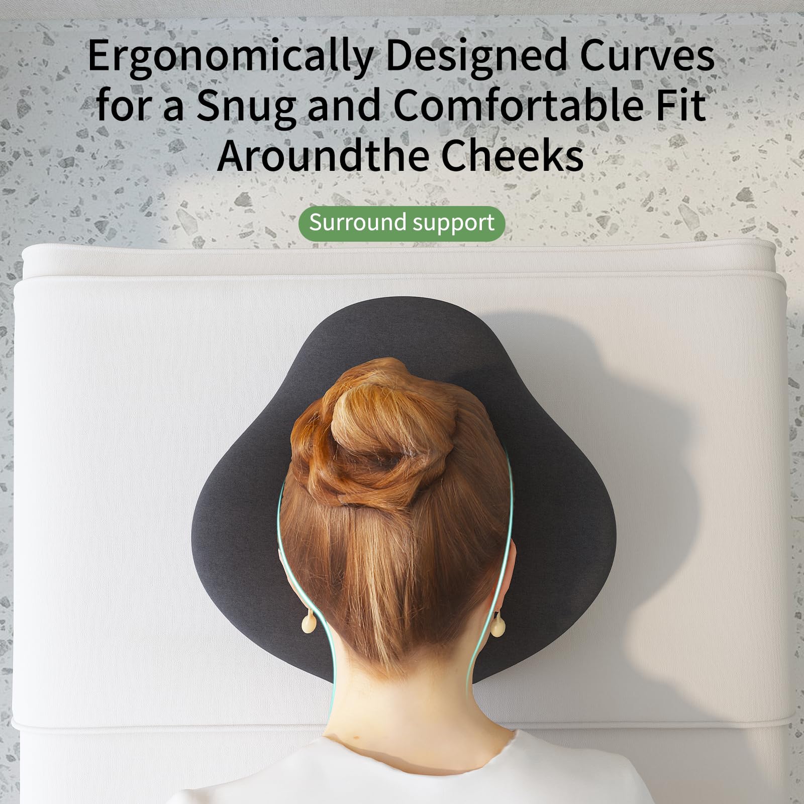UTJZIB Massage Pillow Face Down supports post-eye recovery with secure, pressure-free positioning.