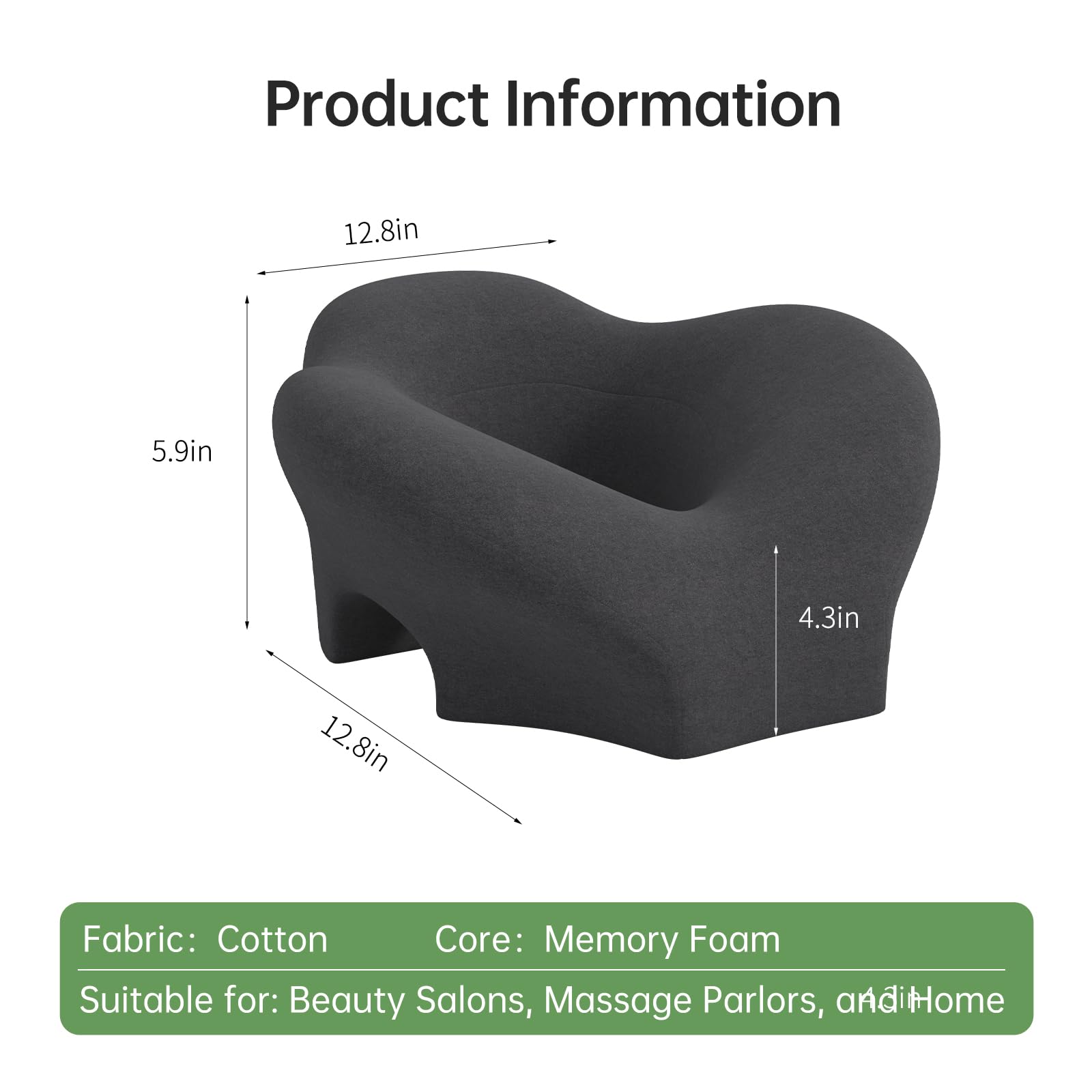 UTJZIB Massage Pillow Face Down side view highlights neck support and breathable relief.