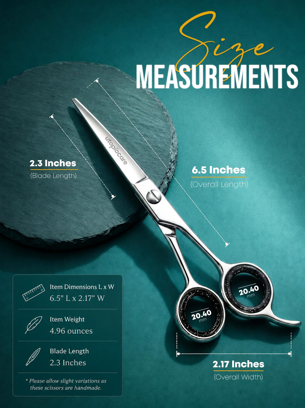 Utopia Care blade close-up highlighting sharp stainless steel edge for precise cuts