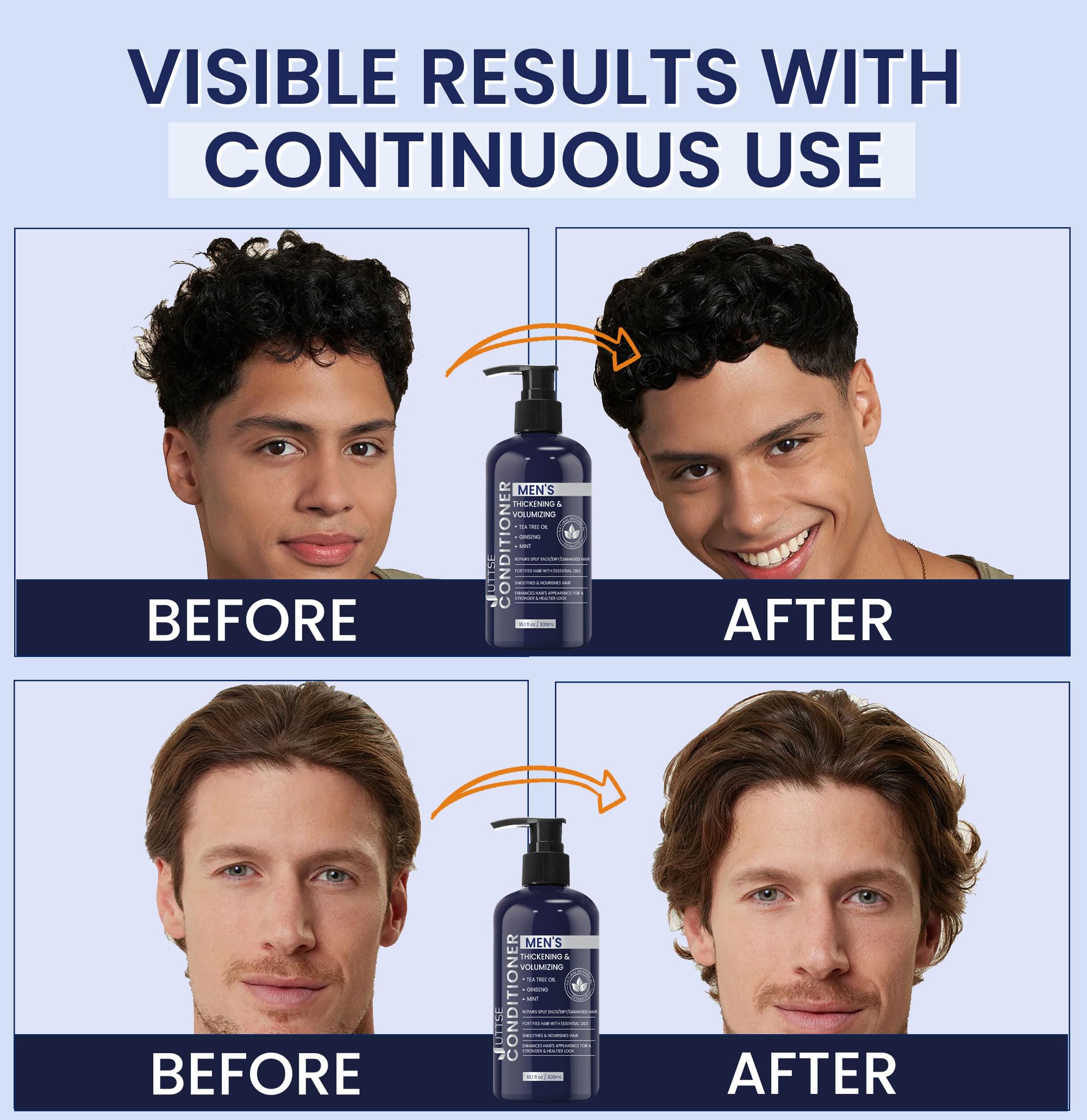 Uttse bottle emphasizes tea tree oil and mint for refreshing scalp care after workouts
