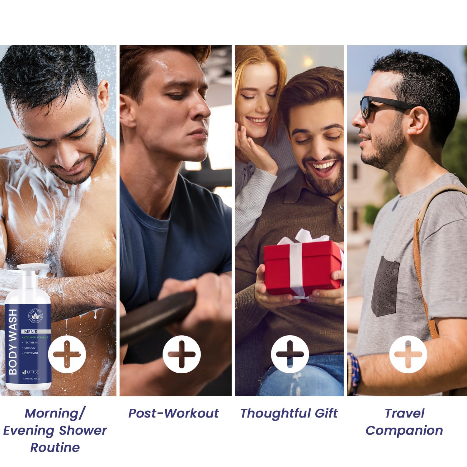 Uttse Tea Tree Body Wash post-workout use cleanses and refreshes skin.