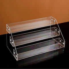 UtySty drug storage rack side view highlights durable acrylic construction and sturdy shelving