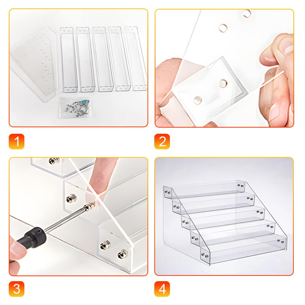 UtySty transparent vial rack closeup emphasizes easy cleaning and accessibility