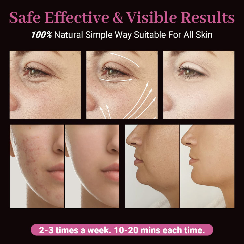 UUPAS wand used on face showing gentle skin toning potential