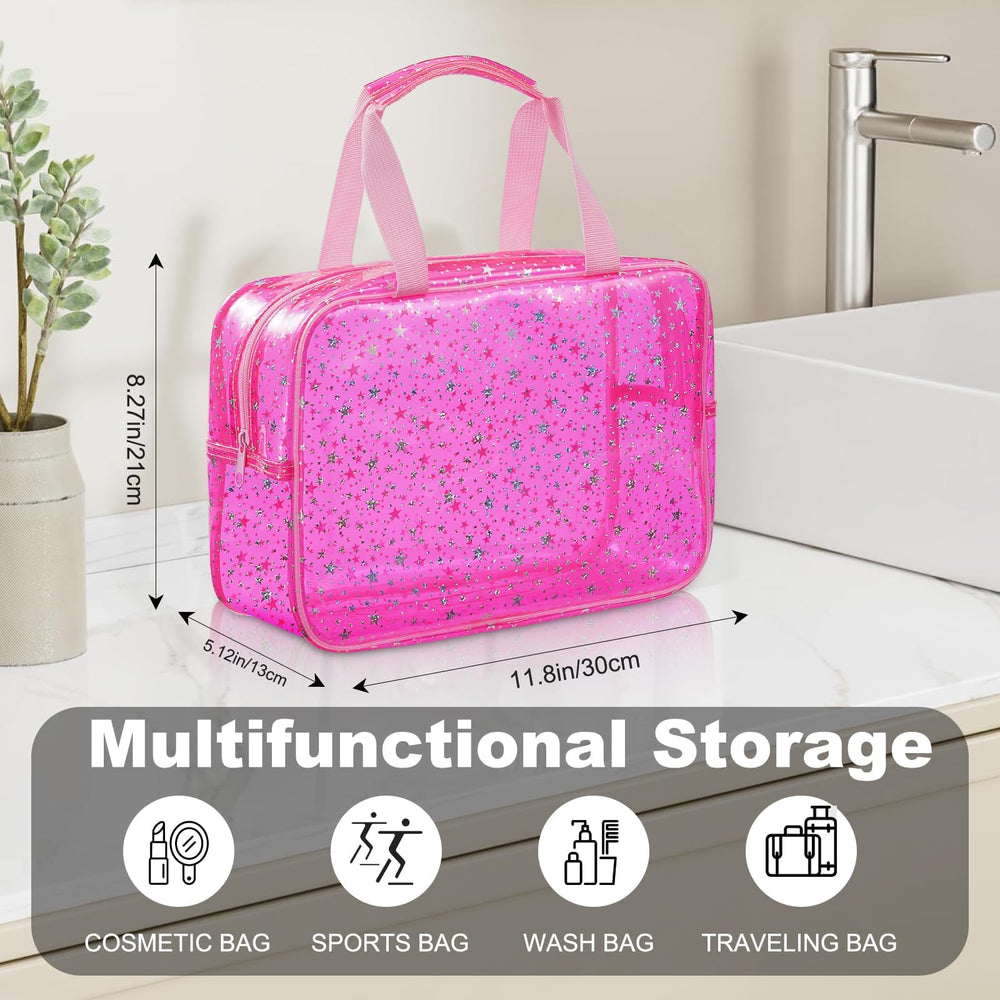 UUYUUY durable waterproof makeup bag protects contents during beach trips.