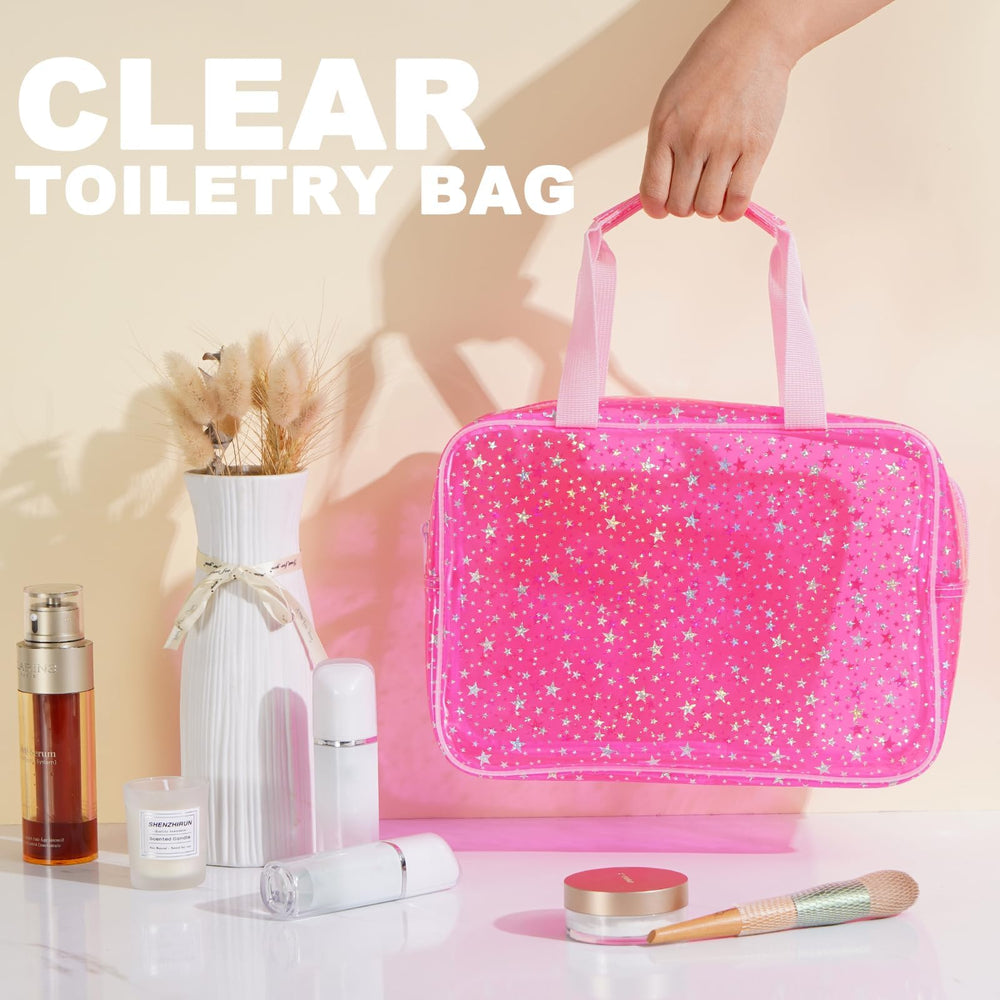 UUYUUY travel-friendly clear pouch ideal for cosmetics and toiletries on the go.