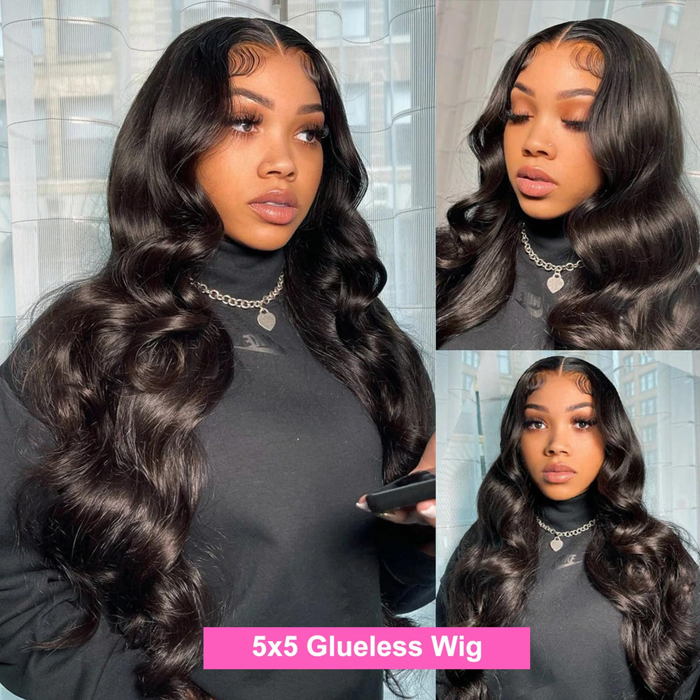 Uveous glueless wig packaging image showing ready-to-wear presentation.