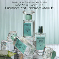 VACATION AFTER SUN bottle closeup label highlights travel-friendly size