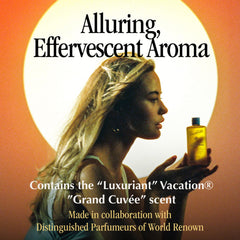 Vacation Chardonnay Oil lightweight hydration on skin without stickiness in sunshine.