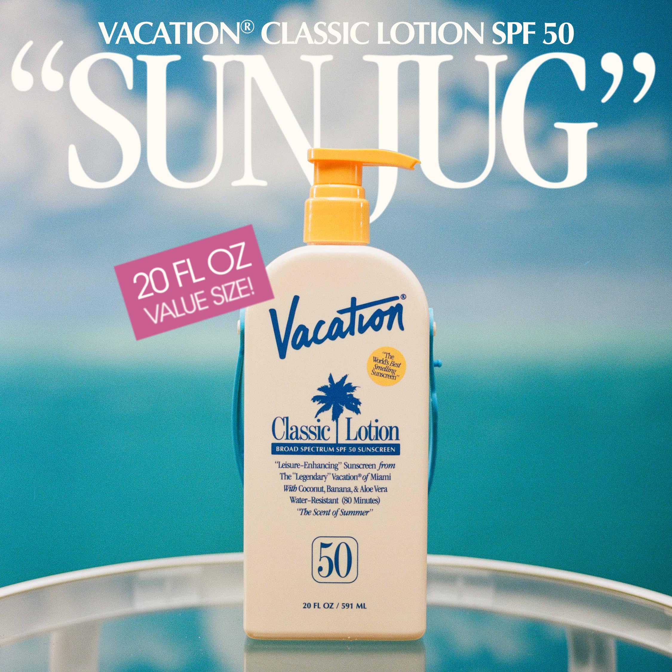 Vacation Classic Lotion 20 oz bulk bottle ideal for family pool days.