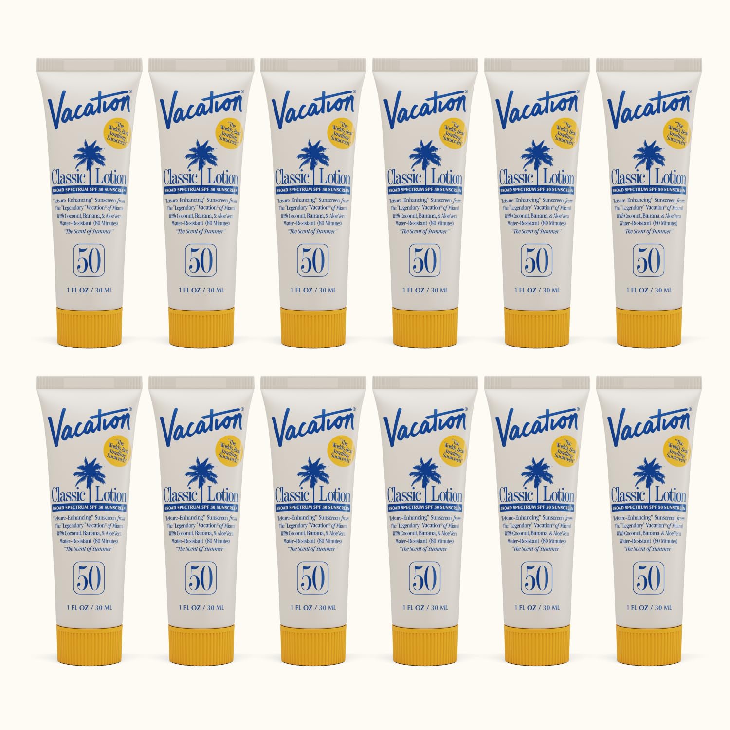 Vacation Mini Classic Lotion SPF 50 bottle—travel-ready protection with broad spectrum sun defense in 1oz.