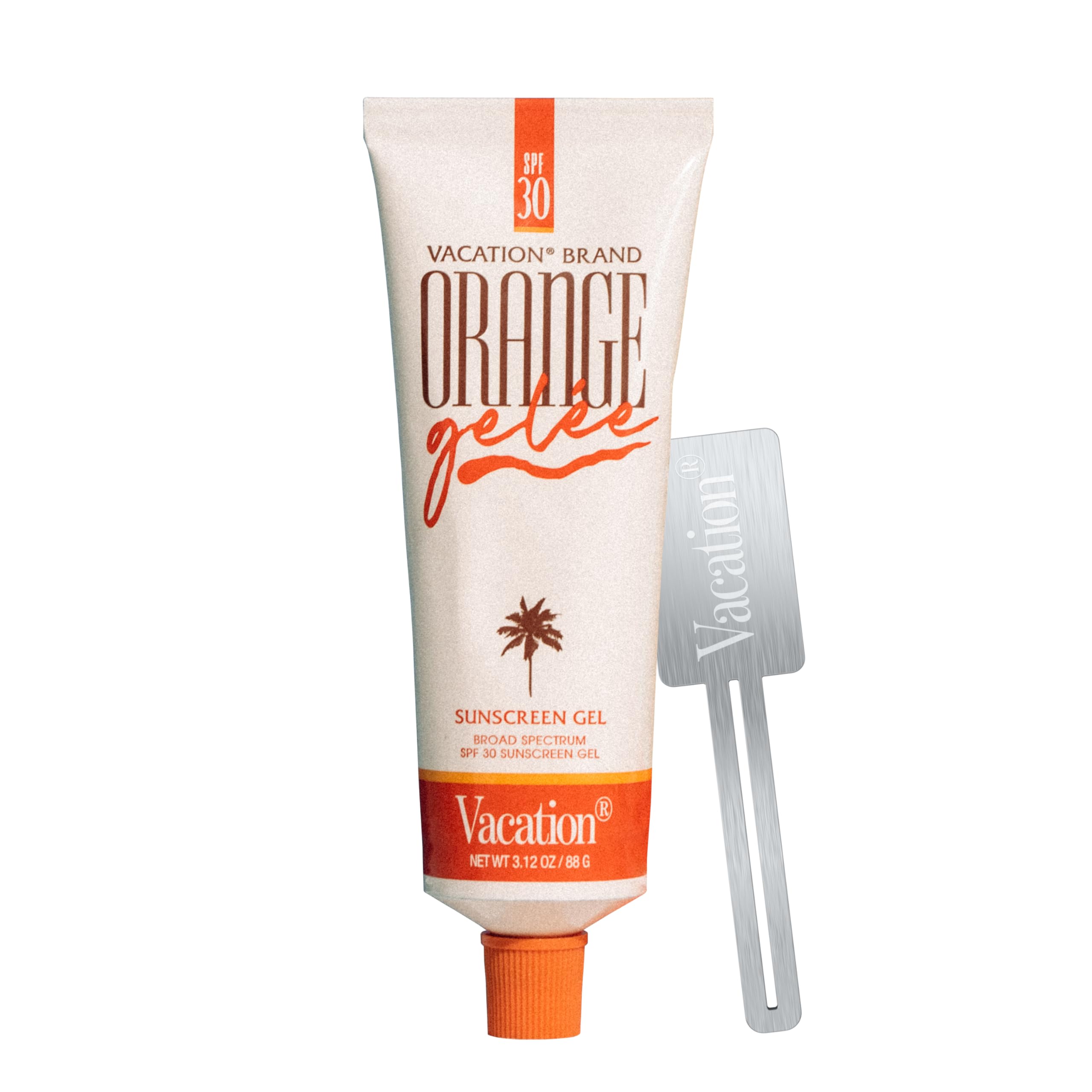 Vacation Orange Gelée bottle shot shows radiant, clear-drying gel for all skin tones and enviable shine.