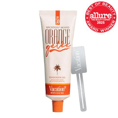 Vacation Orange Gelée tube-key-in-action demonstrates easy squeeze-out to get every last drop, maximizing product use.