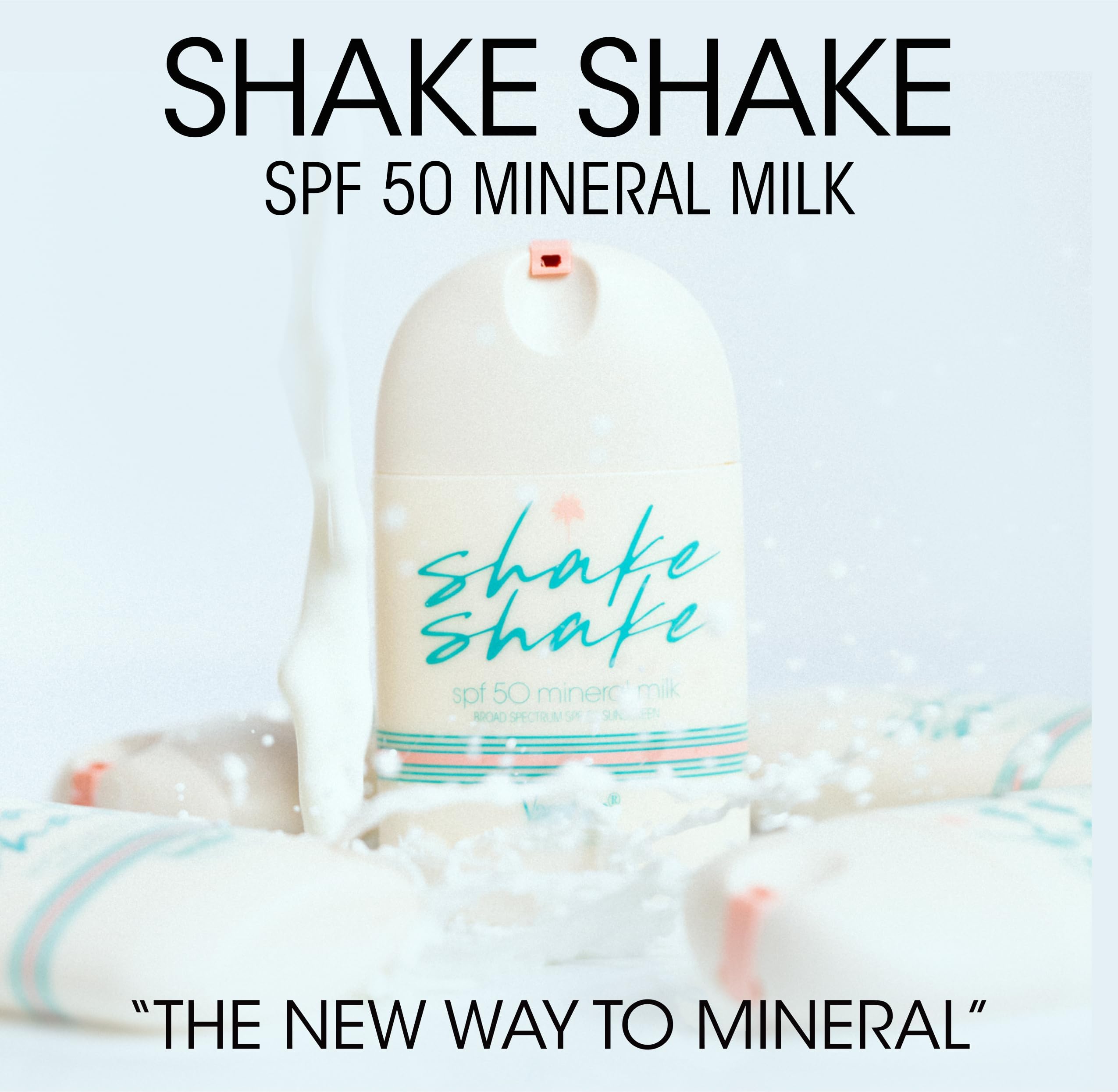 Vacation Shake Shake shakerball packaging demonstrates easy mixing for moisturizing sunscreen.