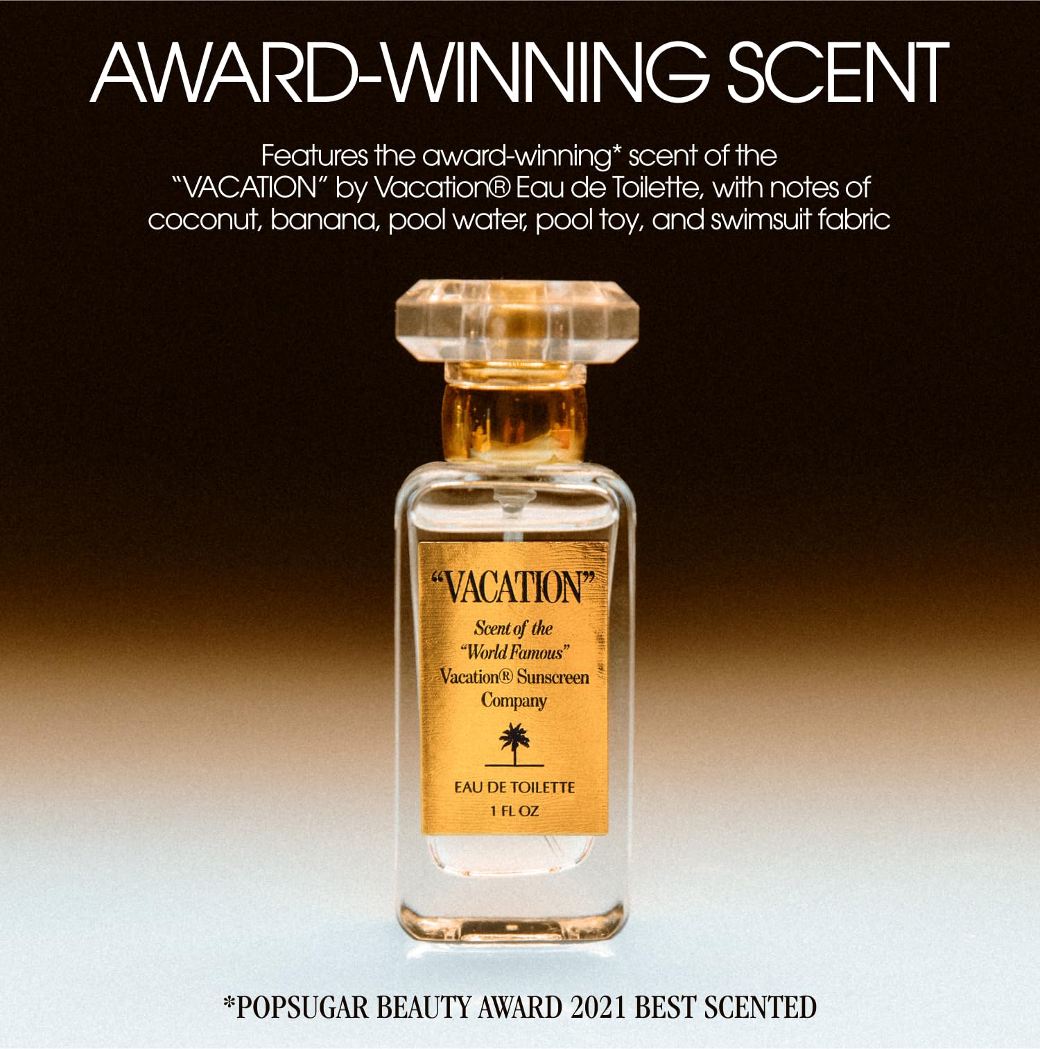 VACATION shimmer oil on skin arm demonstrates sun-kissed radiance