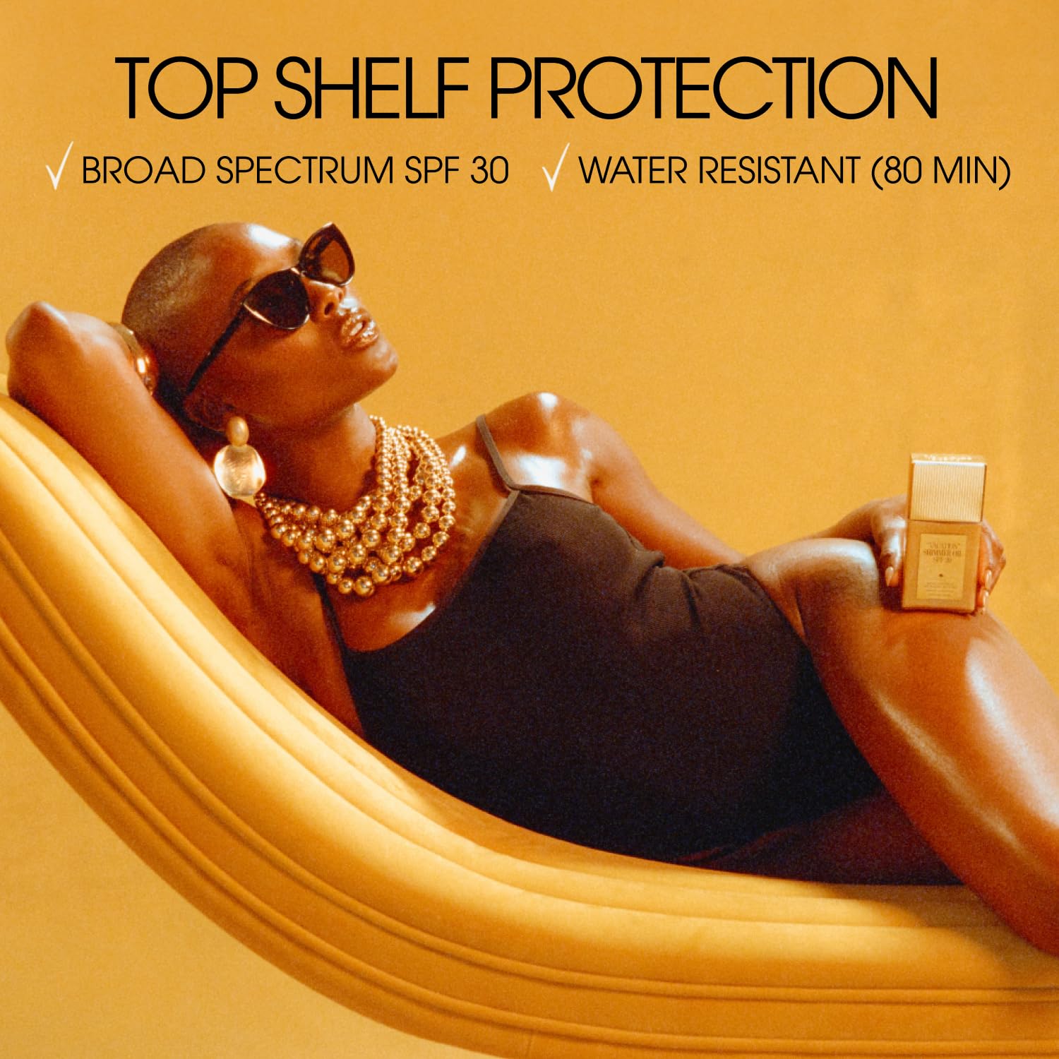 VACATION shimmer oil packaging hints water-resistant protection