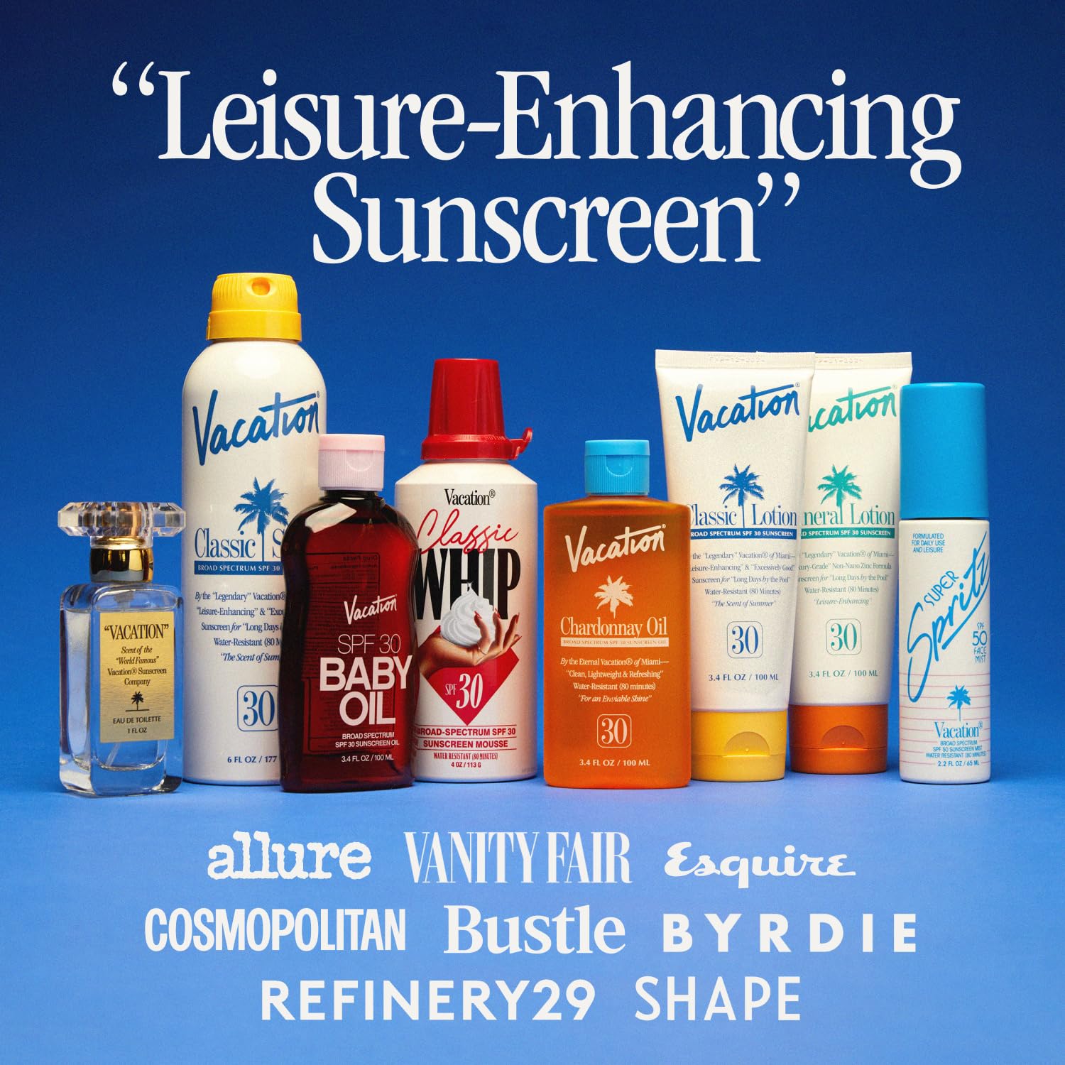Vacation Sun Belt Sampler bundle image illustrates a complete sun care routine
