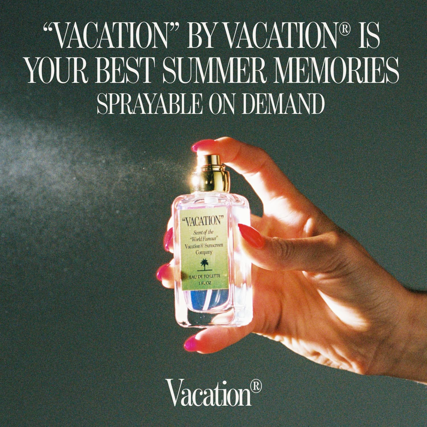 VACATION Sunscreen Eau de Toilette coconut note close-up evokes tropical daily rituals