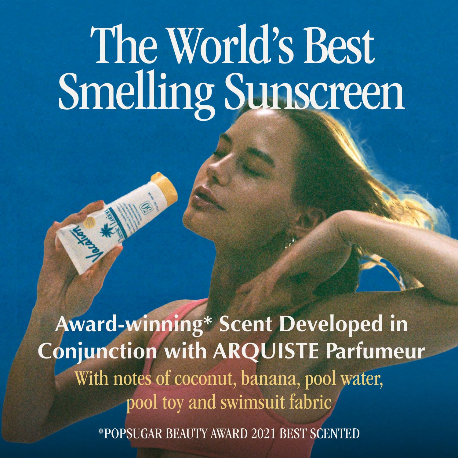 Vacation World-Famous scent with coconut and banana notes for tropical vibe.