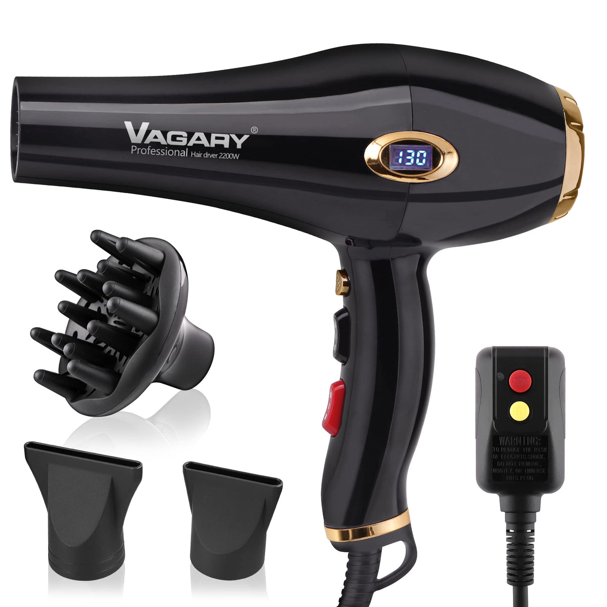 VAGARY 6685G dryer front view with compact professional design for salon use