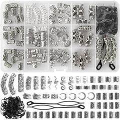 Vaikby Viking rune tube beads collection enhances braids with customizable shine
