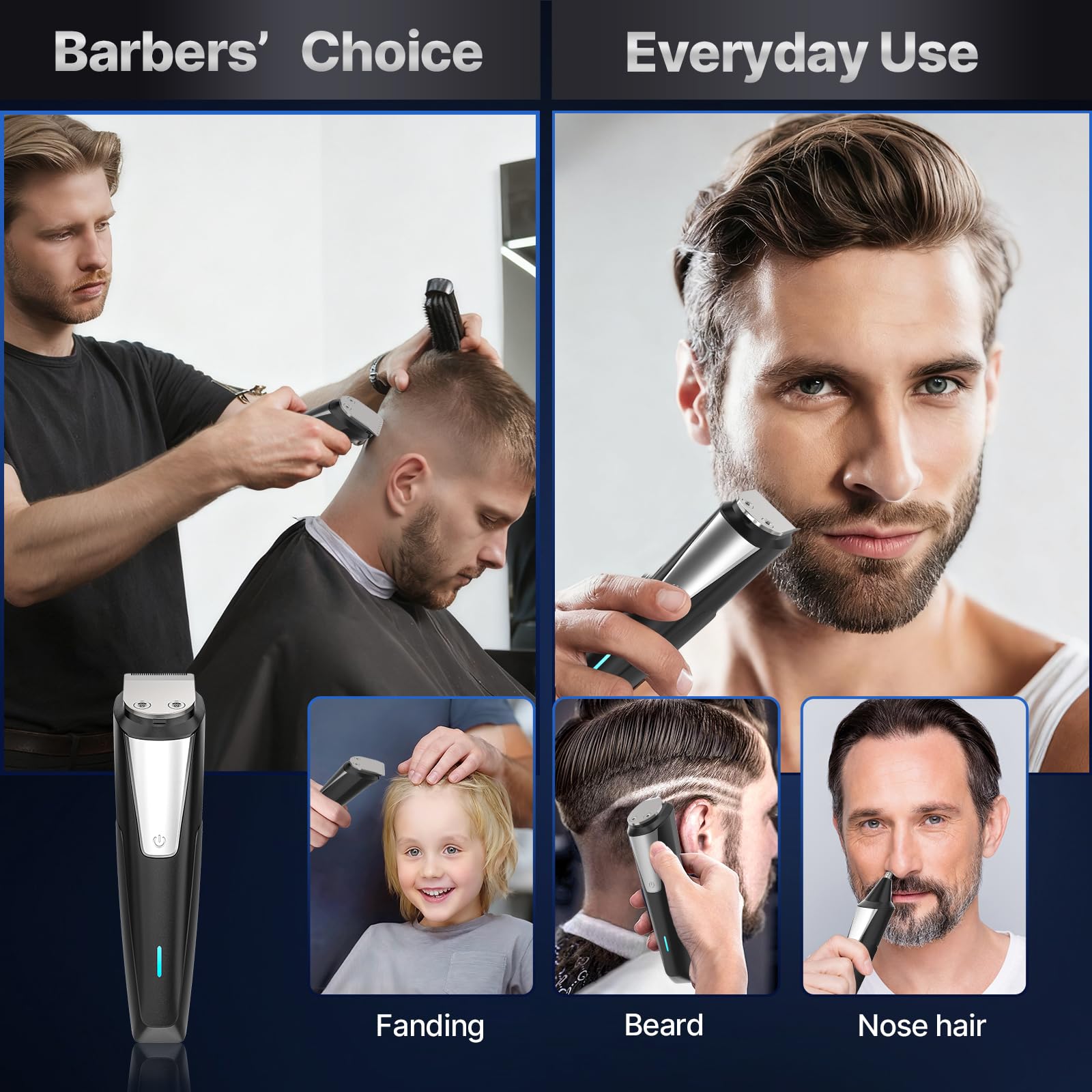Valano USB rechargeable hair clipper for cordless convenience