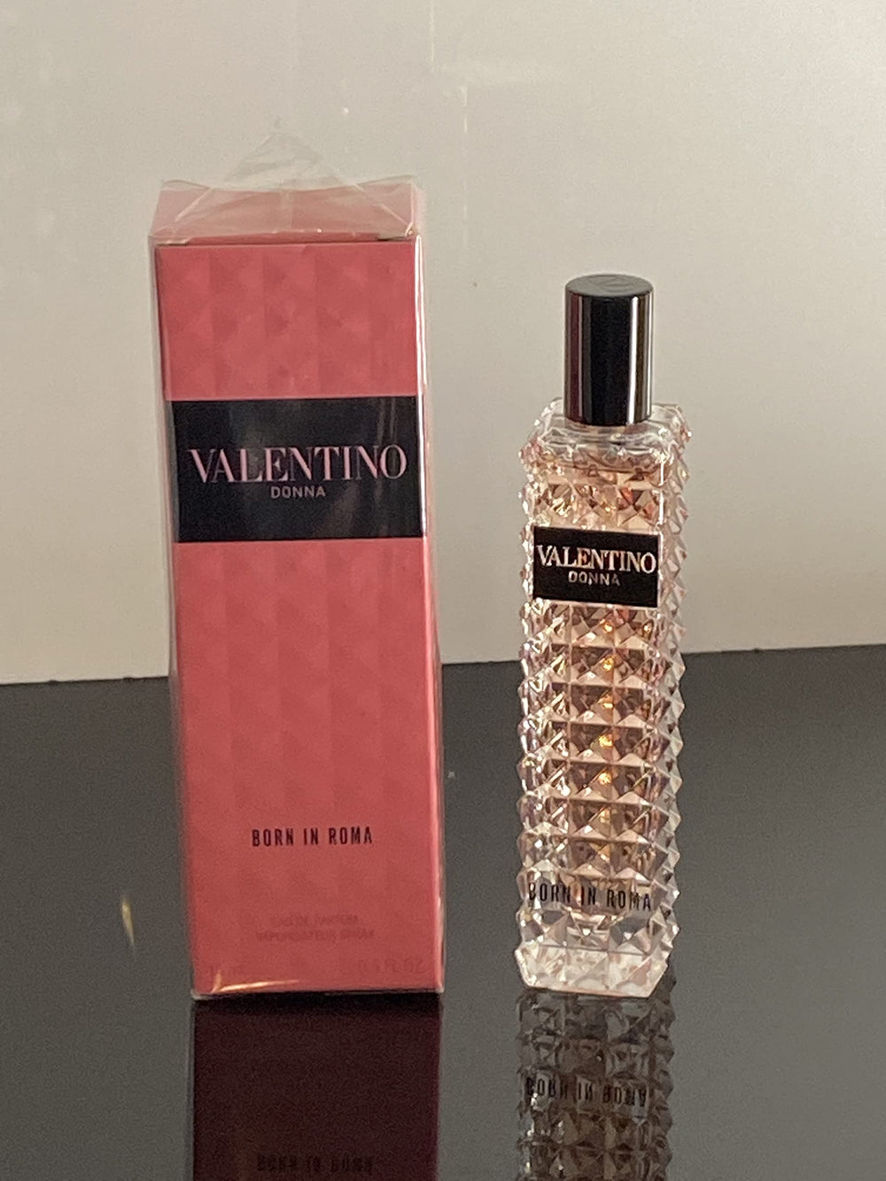 Valentino Donna Born In Roma bottle front view with premium presentation.
