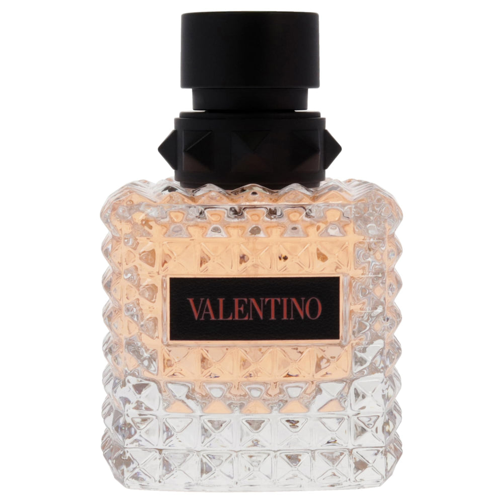 Valentino Coral Fantasy cap close showing elegant presentation suitable for gifting