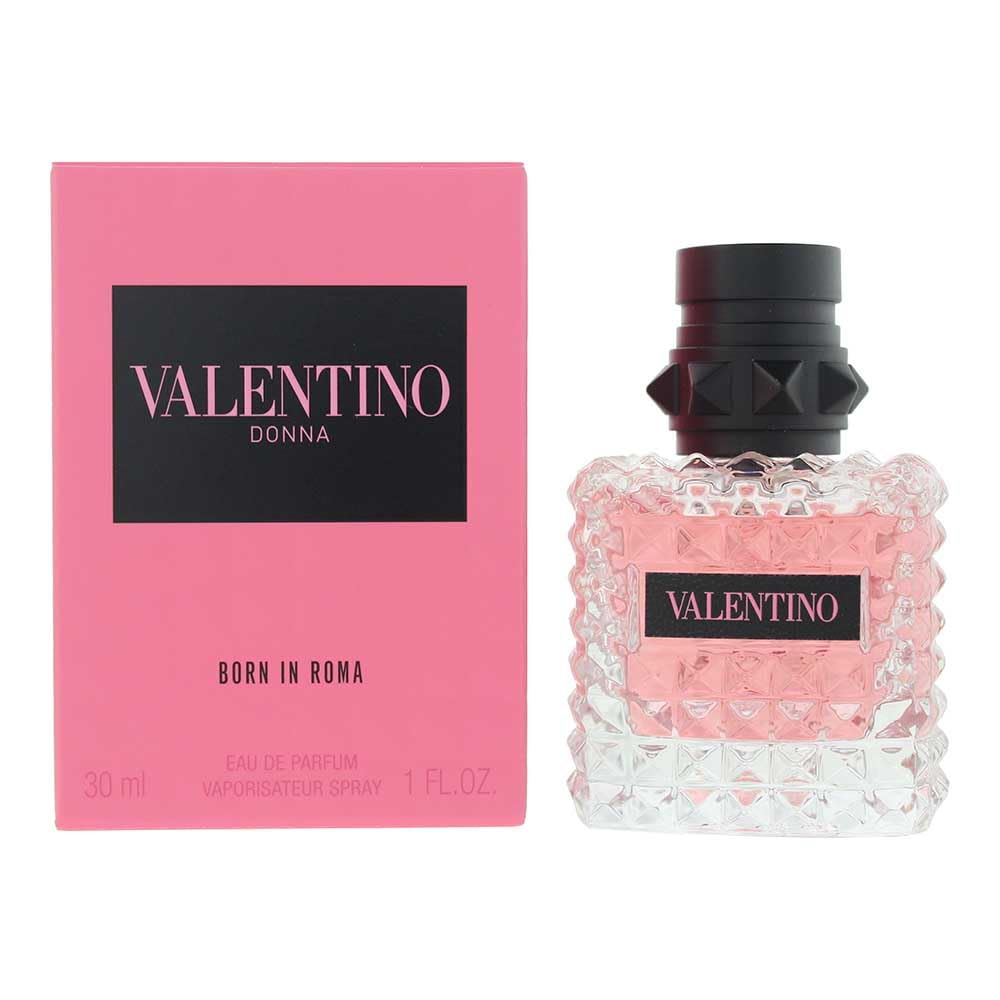Valentino Donna Born in Roma EDP bottle with iconic stud for classy evenings.