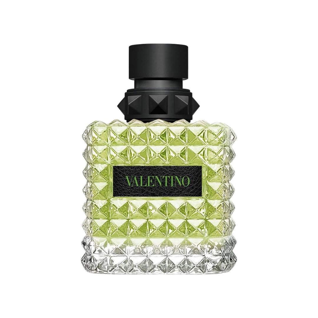 Valentino Donna Born In Roma Green Stravaganza bottle close-up for premium gifting and everyday luxury
