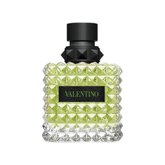 Valentino Donna Born In Roma Green Stravaganza bottle close-up for premium gifting and everyday luxury