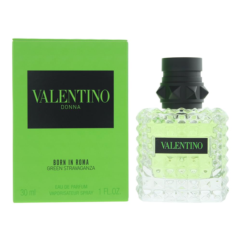Valentino Donna Born in Roma Green Stravaganza bottle capture warm floral elegance for daily wear.