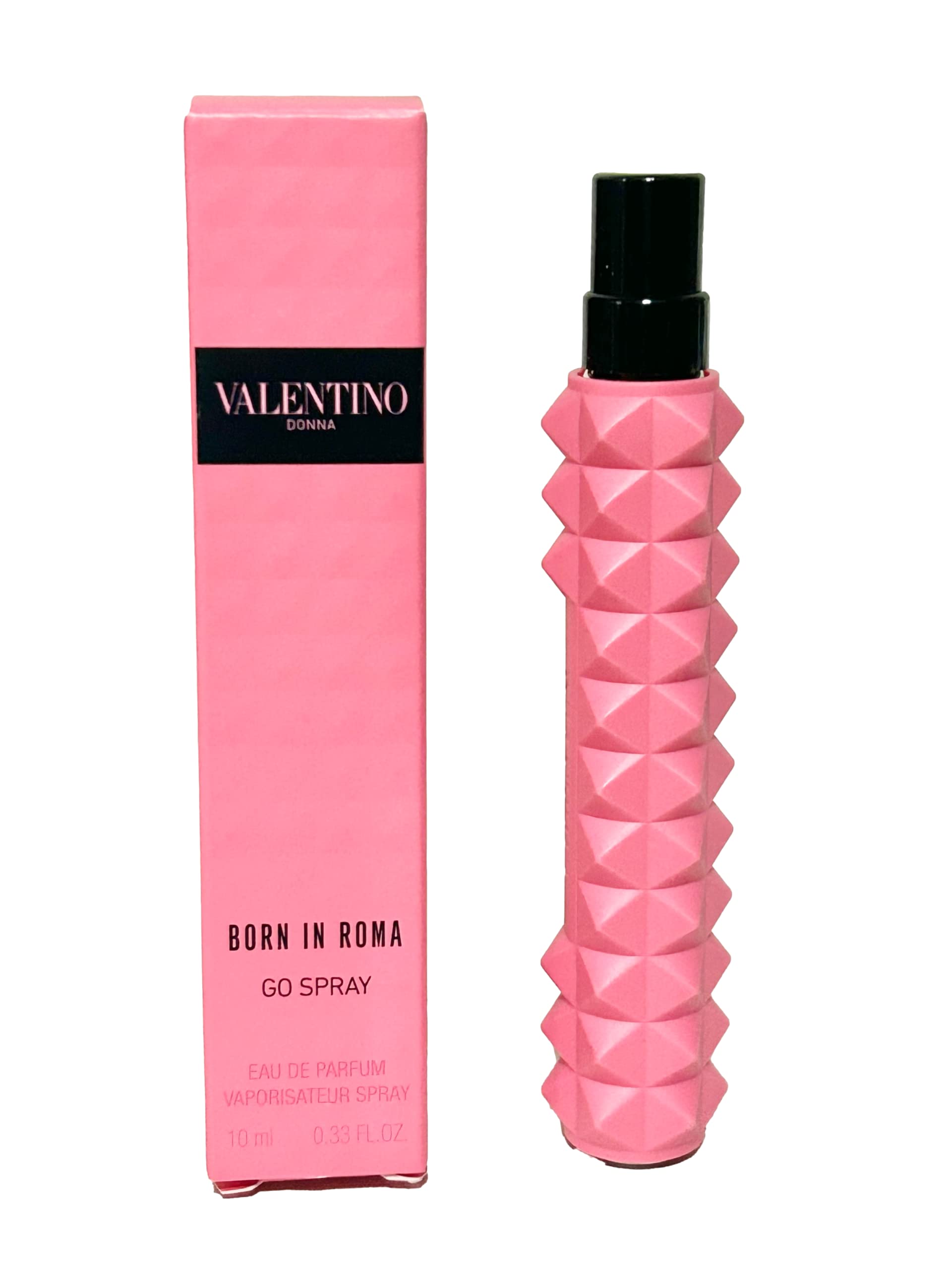 Valentino Donna Born in Roma travel-size bottle supports on-the-go fragrance.