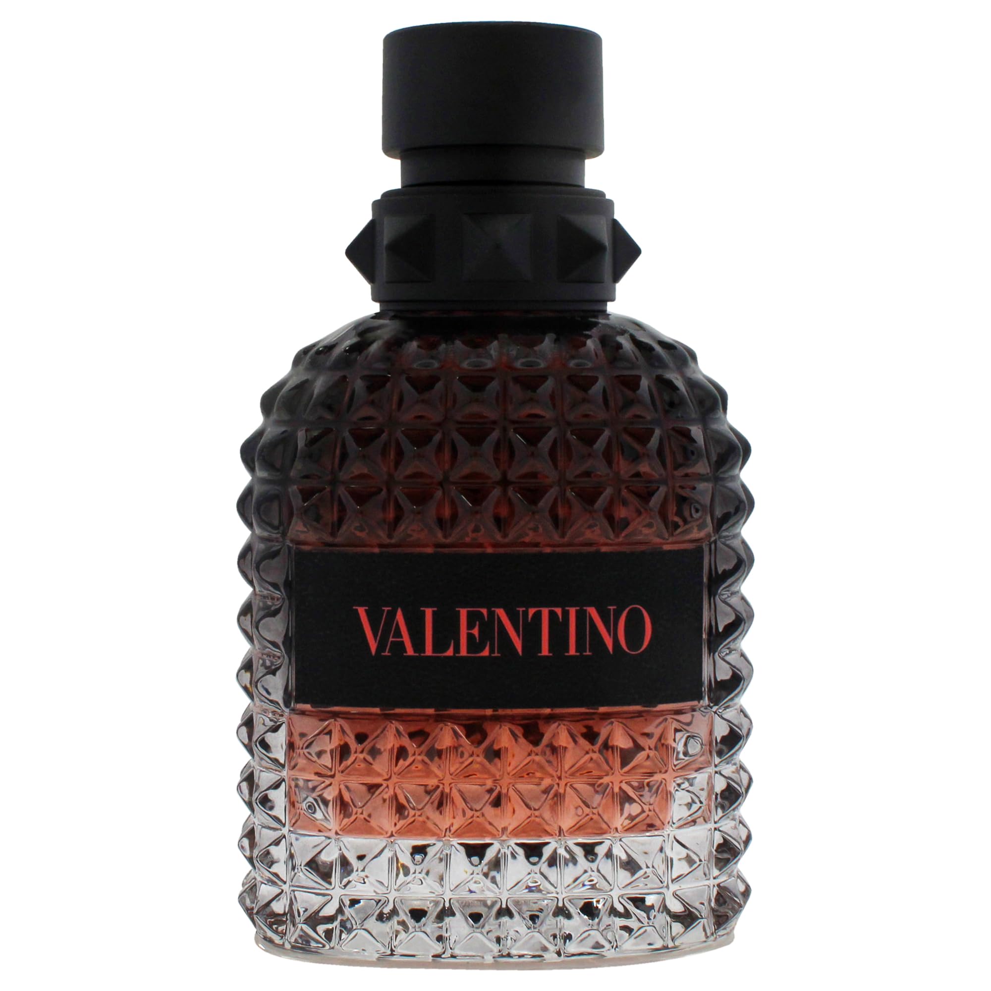 Valentino Uomo Born In Roma Coral Fantasy edt bottle angled closeup amber warmth
