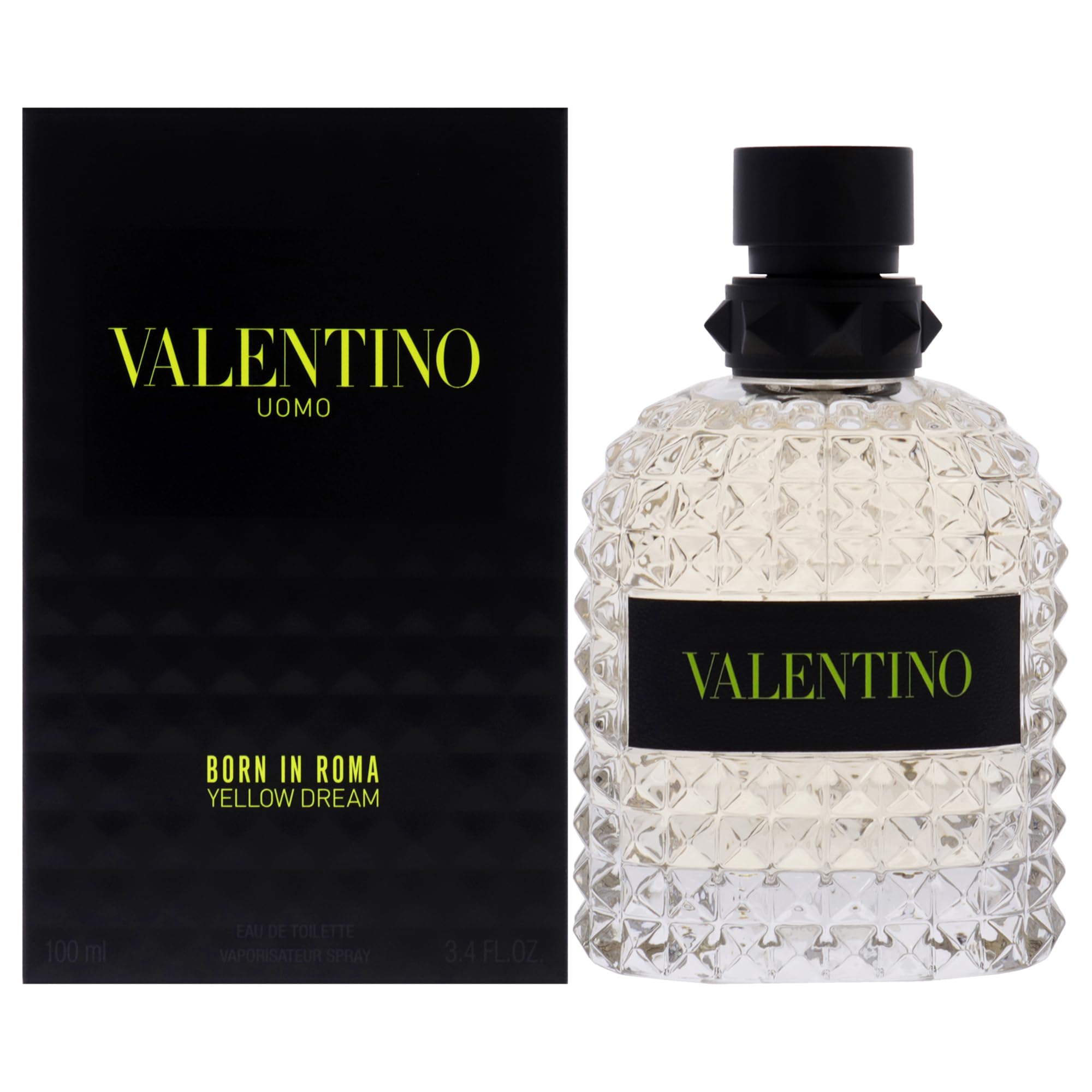 Valentino Uomo Born In Roma Yellow Dream bottle front showcases refreshing citrus vibe for daily wear