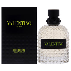Valentino Uomo Born In Roma Yellow Dream bottle front showcases refreshing citrus vibe for daily wear