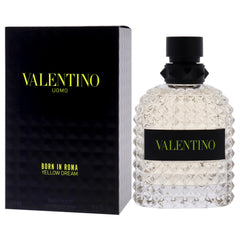 Valentino Uomo Born In Roma Yellow Dream lemon motif close-up emphasizes citrus brightness and zest